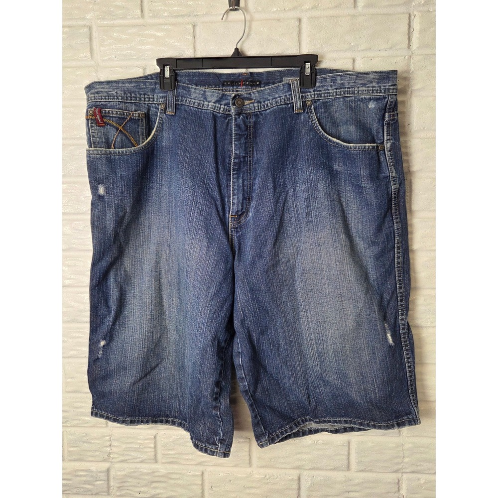 Pelle Pelle Denim Jean Shorts Mens 44 Medium Wash Vintage Y2K Streetwear Hip Hop